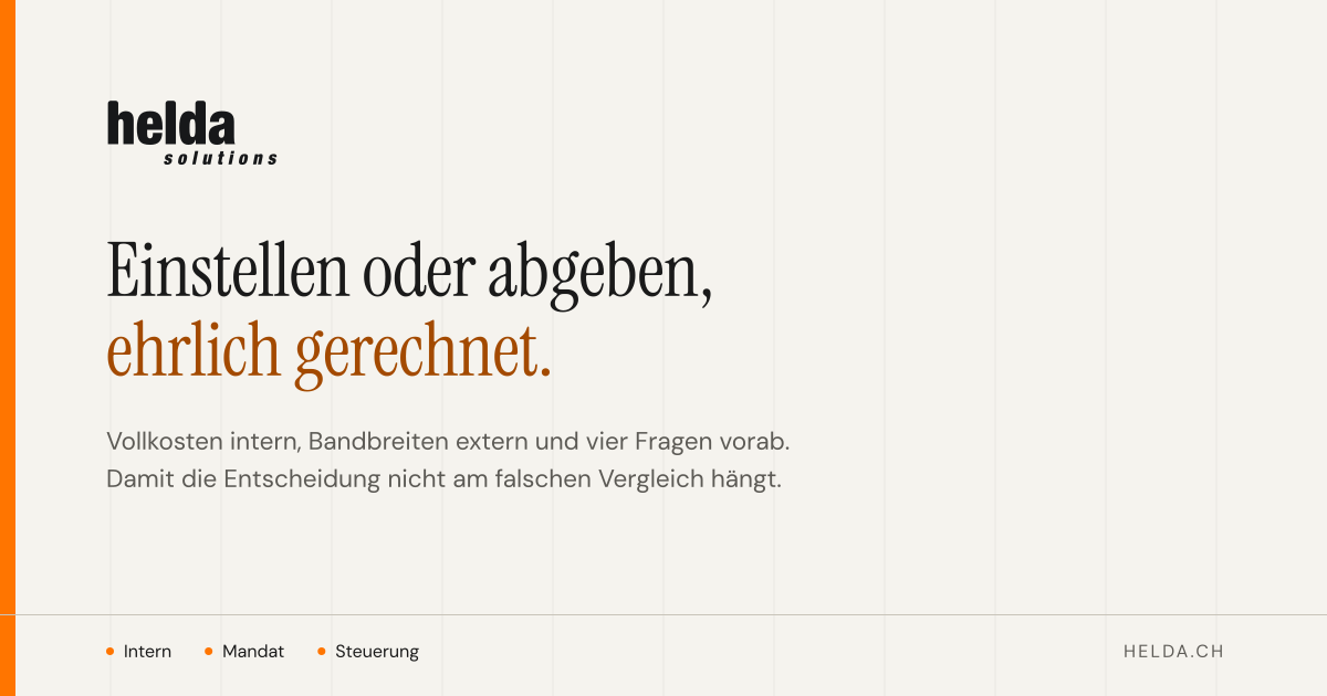 Einstellen oder abgeben, ehrlich gerechnet