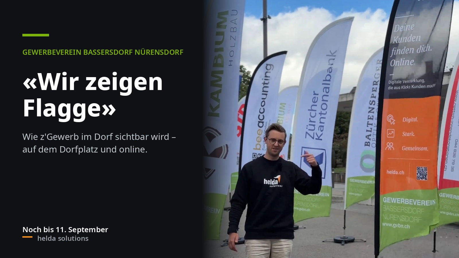 helda solutions gvbn, gvbn, wir zeigen flagge in bassersdorf, gewerbeverein bassersdorf, helda, helda solutions, z gwerb im dorf mit helda solutions