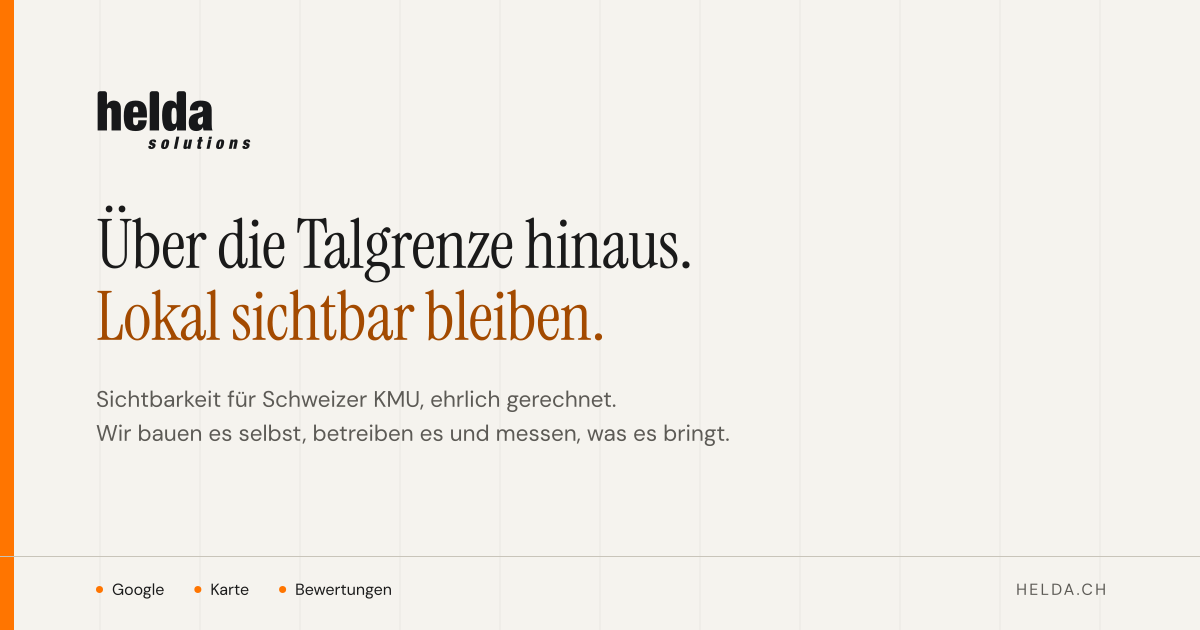 Über die Talgrenze hinaus, wie ein Schweizer Betrieb ausserhalb seines Einzugsgebiets bekannt wird